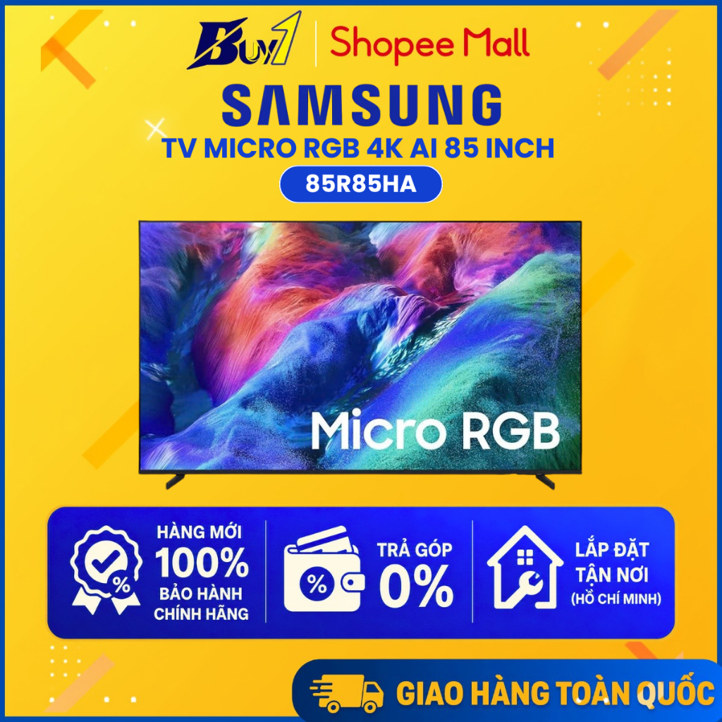 85R85HA - TV Micro RGB 4K Samsung AI 85 inch 85R85HA - Hàng chính hãng