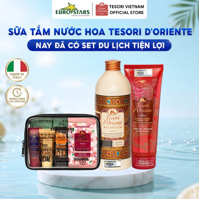 Sữa tắm nước hoa Tesori d'Oriente nhập khẩu chính hãng từ Ý 500ml/250ml/25ml - Dưỡng ẩm mịn da, lưu hương lâu đến 8H