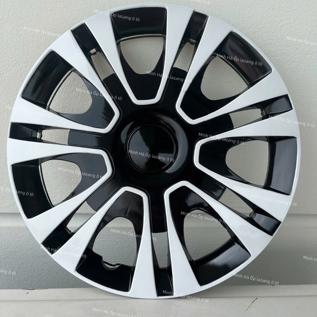 Ốp lazang lốp R13 : Spark - Matiz - Lanos - Minio Green  bản thiếu , mâm sắt tặng logo
