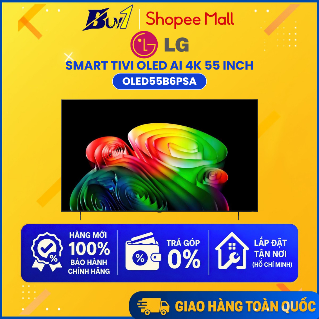 OLED55B6PSA - Smart Tivi OLED LG AI 4K 55 inch OLED55B6PSA - Hàng chính hãng