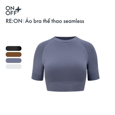 RE:ON CORE FIT | Áo bra thể thao seamless dòng thiết kế tay ngắn với cấu trúc liền mạch êm mượt ONOFF - 16TB26A539