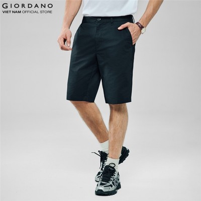 GIORDANO Quần Shorts Kaki Nam Lưng Thun Co Giãn 180 độ 01106202
