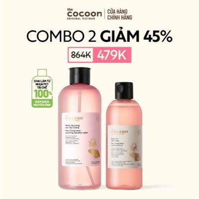 [MUA 2 GIẢM 44%] Combo Supersize Nước Tẩy Trang Sen Hậu Giang 1000ml & Nước sen Hậu Giang 310ml