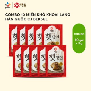 [Tiết kiệm] Thùng 10 gói Miến khô khoai lang Hàn Quốc CJ Beksul 1kg - Nhập khẩu từ Hàn Quốc