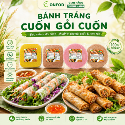 Bánh tráng cuốn gỏi cuốn healthy eatclean ONFOD bánh tráng gạo lứt ăn kiêng giảm cân