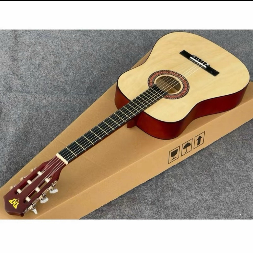 [Dây Nilon, Size 38 Inch] Đàn Guitar Classic, Bản Cần To, Size 38 inch Dành Cho Người Mới Tập Chơi, 