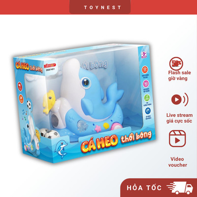 Đồ chơi DUKA: Cá Heo Thổi Bóng DK81451 - Có Âm Thanh Ánh Sáng - Đồ Chơi Vận Động Cho Bé