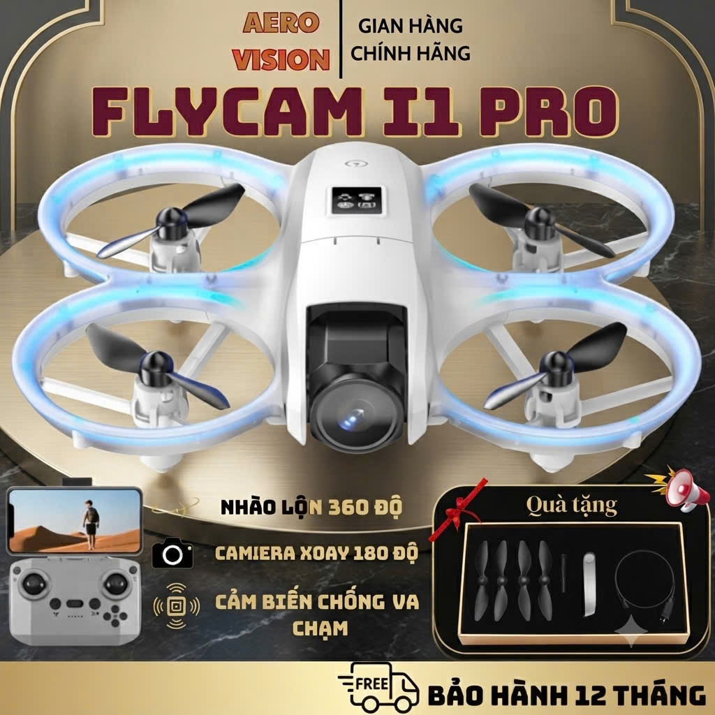 Flycam I1 Pro, Cánh thay thế, Tua vít, Giấy hưỡng dẫn sử dụng, Plycam mini