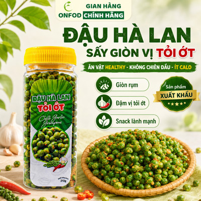 Đậu hà lan tỏi ớt sấy giòn ONFOD hạt dinh dưỡng ăn vặt giảm cân eatclean healthy