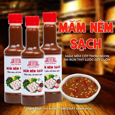 Combo 3 Chai Mắm nêm sạch Làng Chài Xưa 310g Ăn bún, gỏi cuốn rất ngon - Mắm nêm cốt thơm ngon