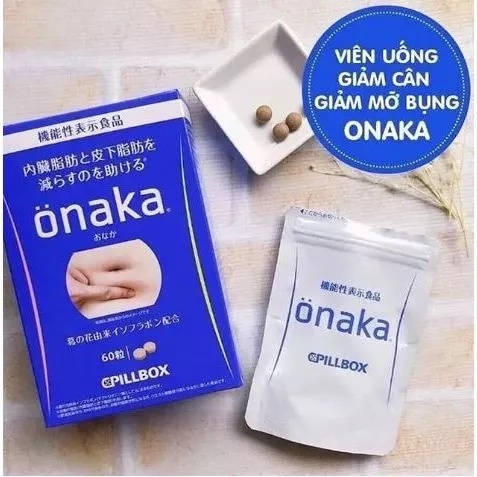 Viên giảm mỡ bụng Onaka Pillbox Nhật Bản, đào thải mỡ bụng mỡ nội tạng Mỡ toàn thân