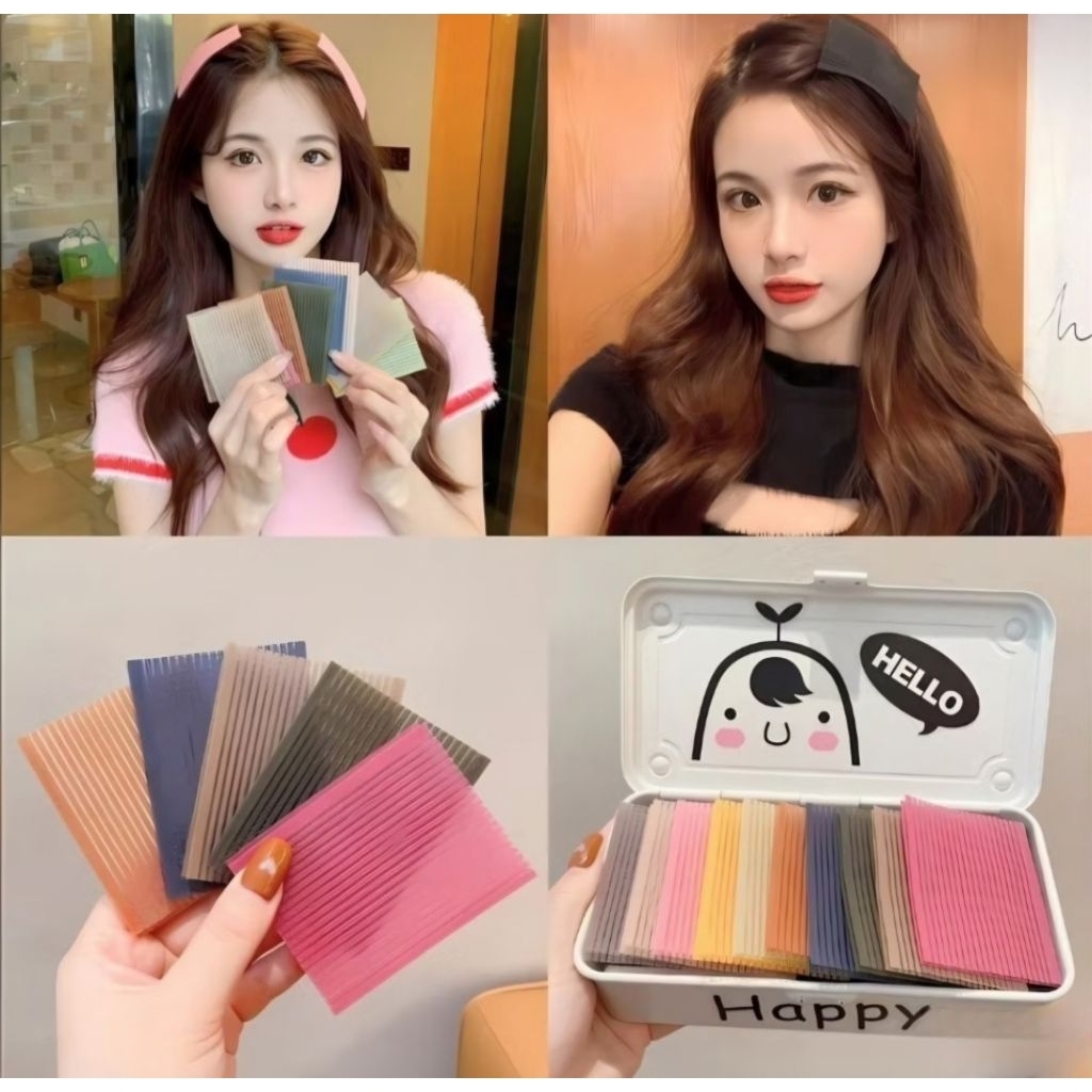 Hộp 10 miếng dán tóc trang điểm, rửa mặt. Miếng dán tóc cute. Dán mái.
