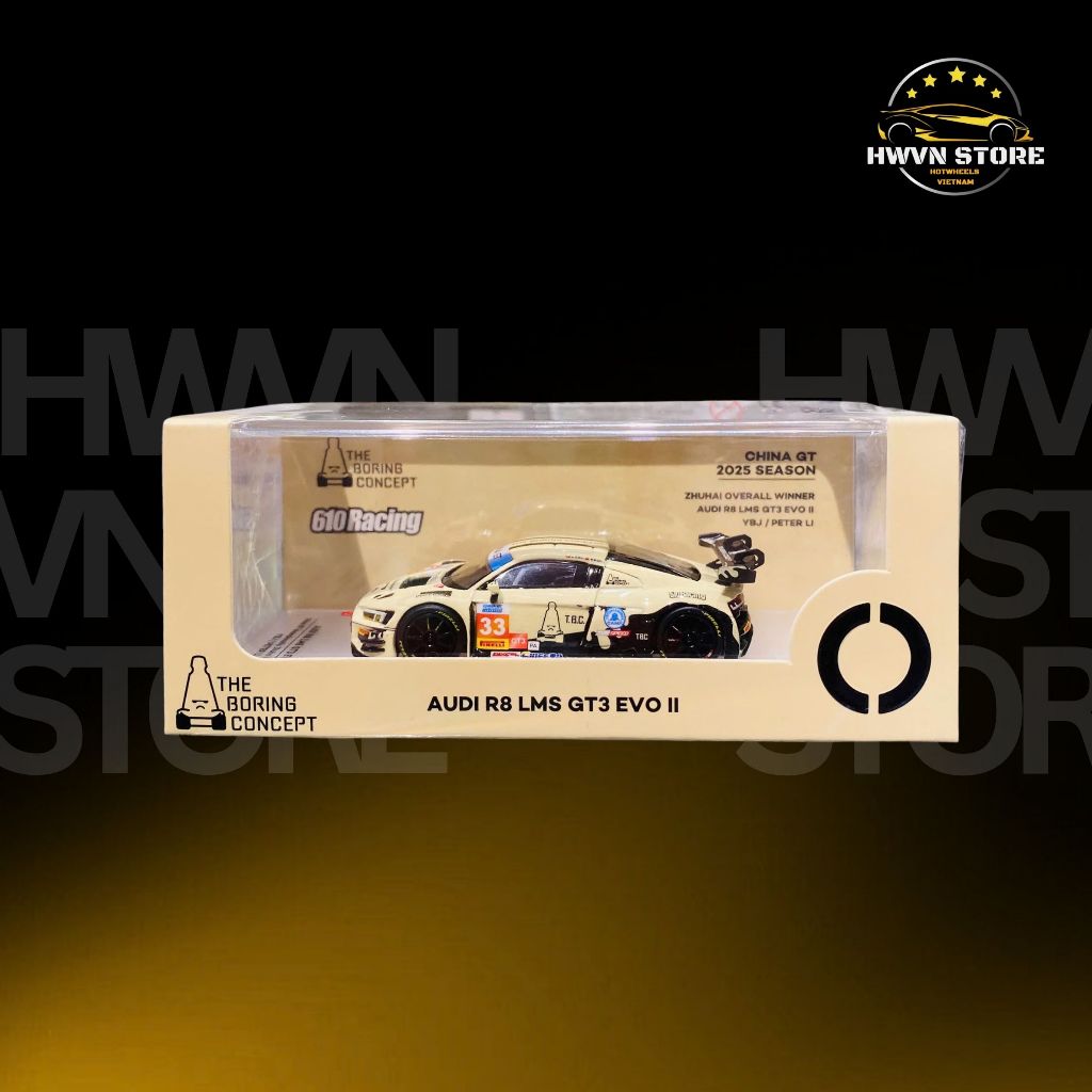 Miniverse - Xe mô hình Mica KiloWorks Audi R8 LMS GT3 EVO II TBC màu kem