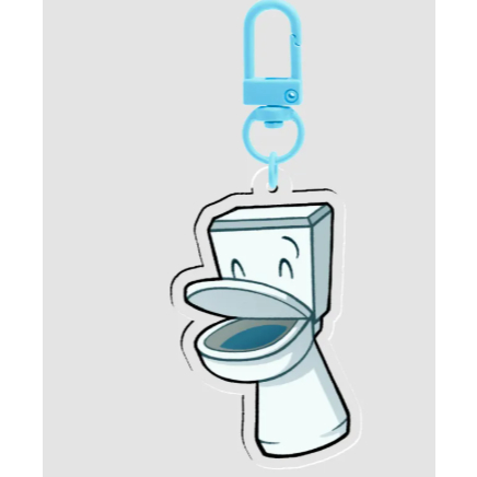 Toilet Double-sided Keychain Nang Decor Shop