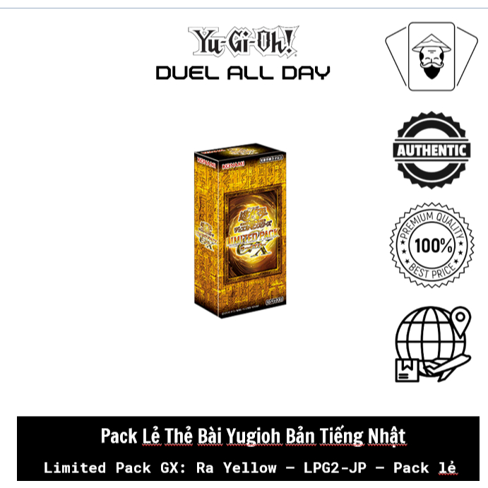Pack Thẻ Bài Yugioh OCG: Limited Pack GX: Ra Yellow - LPG2 - Túi pack lẻ