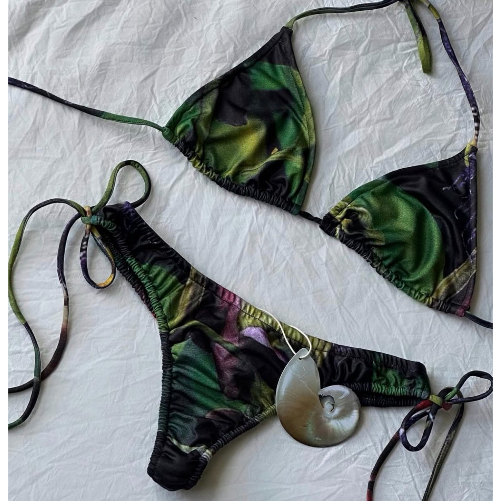 Bikini Set "NINH THUẬN" |1209studio__| bikini tam giác 2 mảnh basic hoạ tiết rừng nhiệt đới