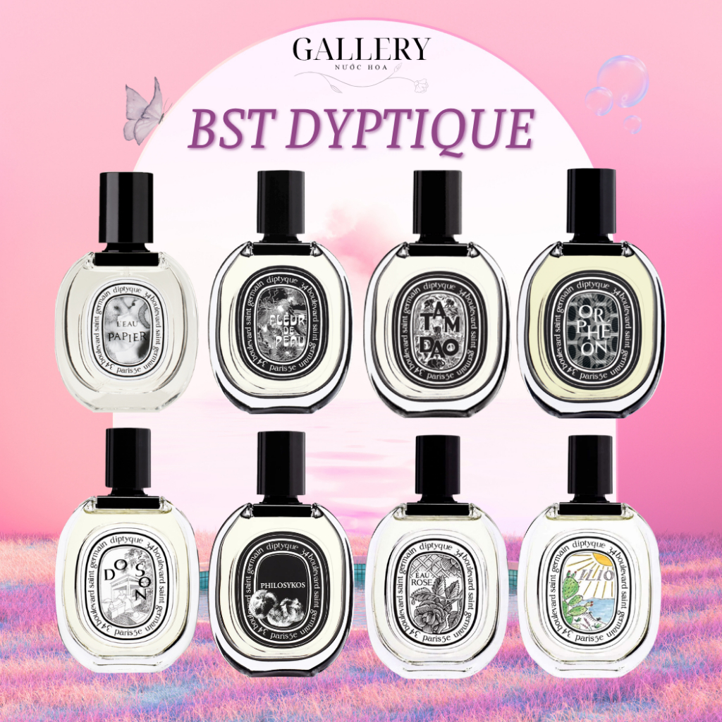 Nước Hoa Unisex Diptyque Fleur De Peau, L’eau Papier, Orpheon, Do son, Tam Dao, Ilio, Eau Rose, Phil