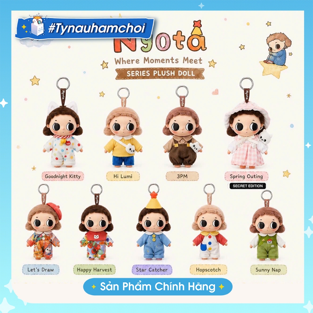 [chính hãng] Nyota Where Moments Meet Series Plush Doll - Blind box móc khóa bông Nyota ver 1