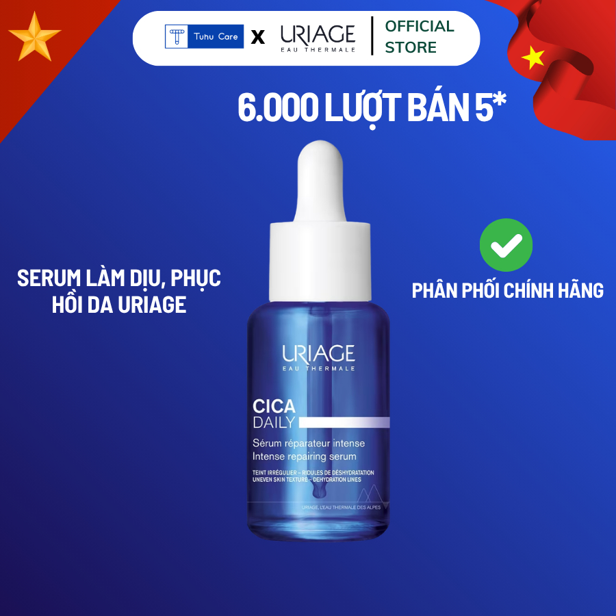 Serum Phục Hồi Da Uriage Bariéderm-CICA Daily Serum 30ml Chính Hãng