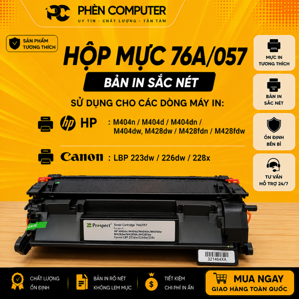 Hộp mực máy in HP M404n, M404d, M404dn, M404DW, M428, Canon LBP 223dw, 226dw hộp mực mới đã có mực