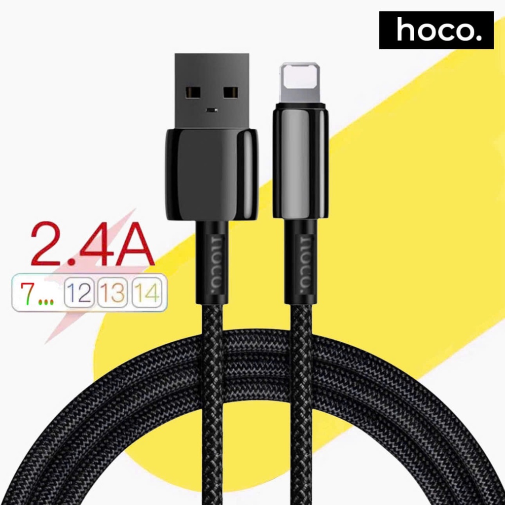 Dây sạc bọc dù HOCO dùng cho 7...x 11 12 13 14 Cáp sạc usb dài 1m 2m 3m