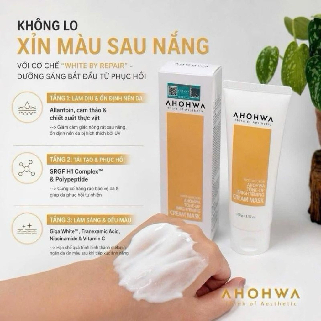 Mặt Nạ Ủ Trắng Ahohwa 100g