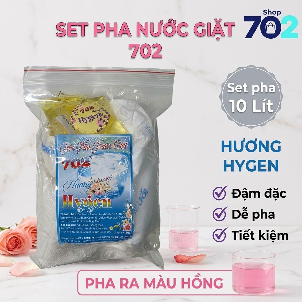 702 Set Pha Nước Giặt 10 Lít. Tự Pha Tại Nhà