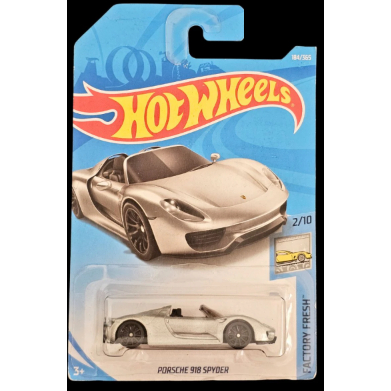 Xe mô hình tỉ lệ 1:64 CHÍNH HÃNG Hot Wheels Porsche 918 Spyder xám