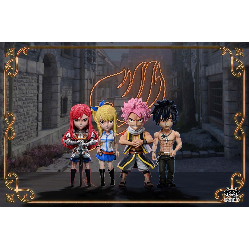 (Full line không lẻ) 3 mô hình Resin WCF chính hãng Yz Studio Fairy Tail Hội Pháp Sư Erza, Lucy, Gra