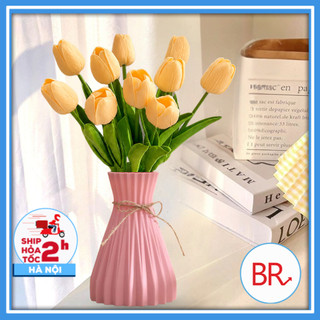 (Trang trí )Combo Bình Cắm Hoa +Tulip Cao Su Trang Trí,Decor Nhà Cửa ,Studio Sống Ảo Phong Cách Bắc Âu Đơn Giản Sáng Tạo