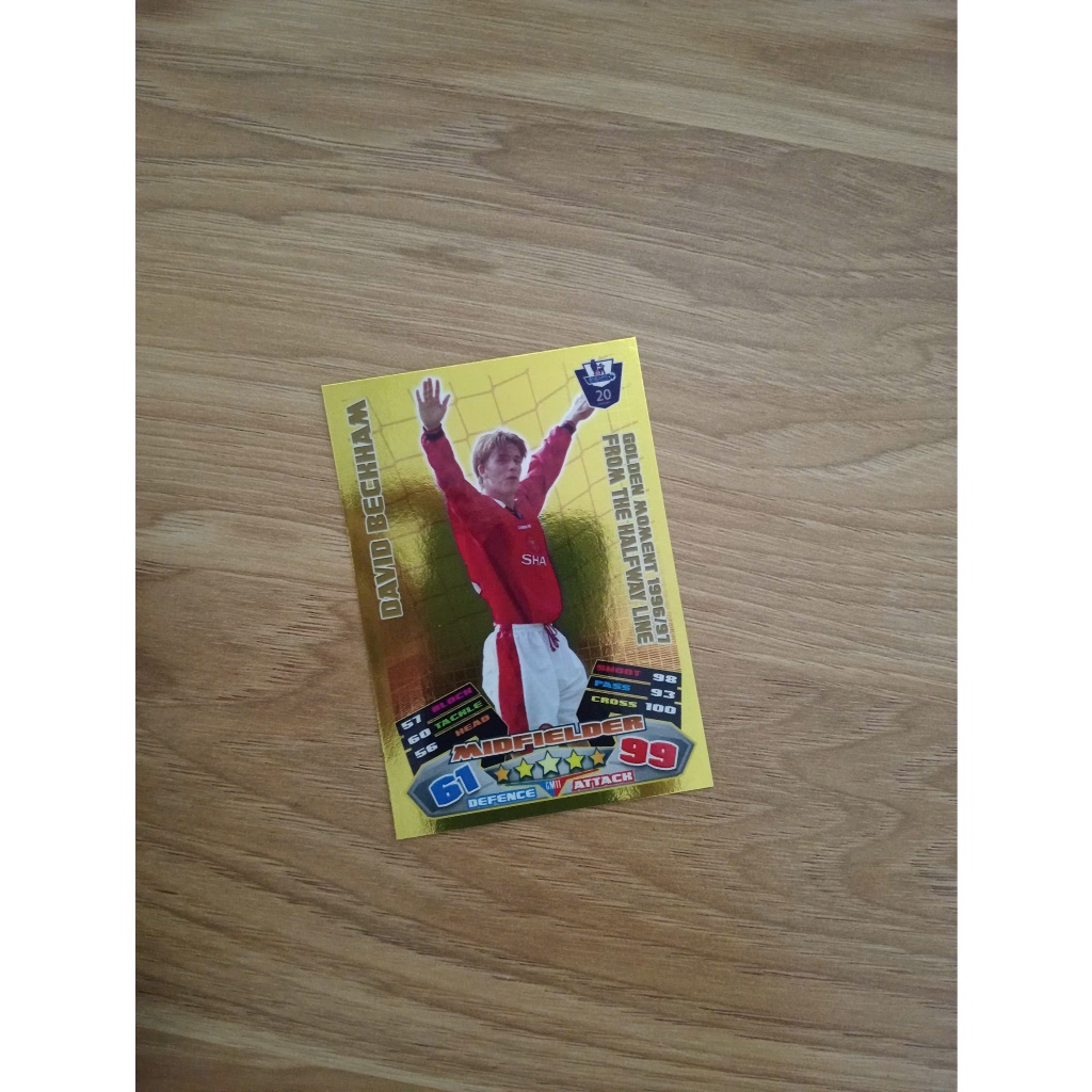 Thẻ Bóng Đá Topps Match Attax 2011/12 Golden Moment David Beckham - Manchester United - Mu - Man Uni