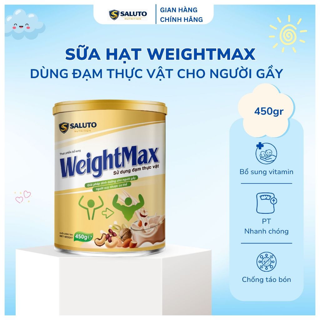 [Mass Gainer] Sữa hạt tăng cân Weightmax cho người gầy hỗ trợ tăng cân sử dụng đạm thực vật.