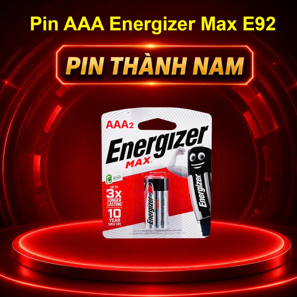 Pin AAA Energizer max E92 Vỉ 2 Viên Chính Hãng