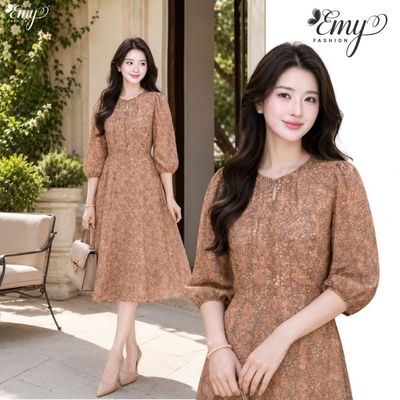 Đầm Thiết Kế EMY Thời Trang Cao Cấp EM9788 Voan Tơ Nữ Tính Dạo Phố