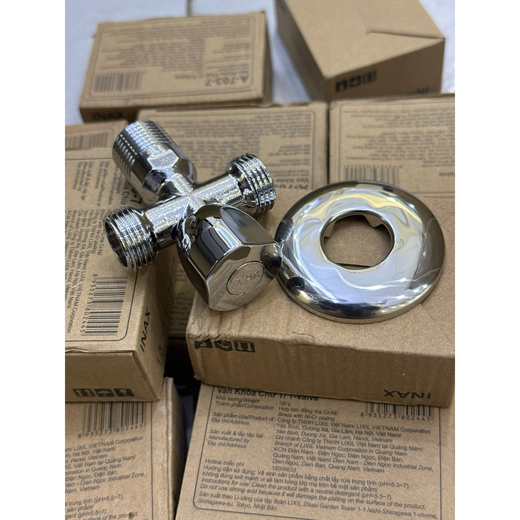 Van chia đường nước giảm áp chính hãng INAX A703-7 ,van tê chia 3 inax - hàng chính hãng 100%