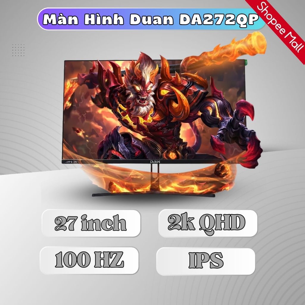 Màn hình 2K 100Hz QHD Chuyên Gaming Full viền 27 inch Duan DA272QP 27inch 2560×1440 (100hz/IPS/2ms)