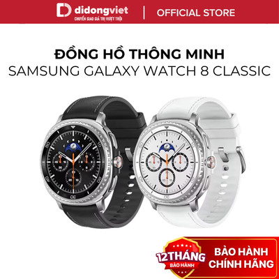 Đồng Hồ Thông Minh Samsung Galaxy Watch 8 Classic 46mm L500  - Viền Xoay, GPS - Hàng Chính Hãng