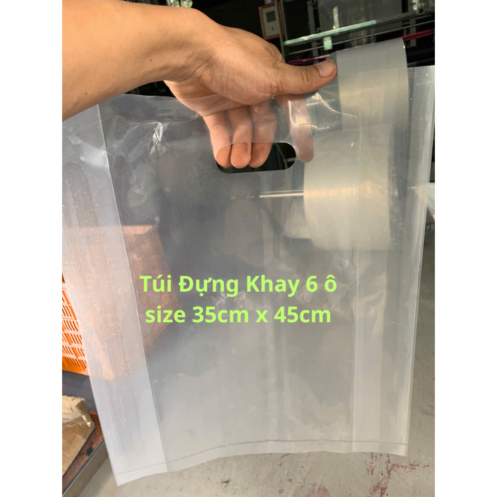 Túi PE Hạt Xoài-size 35cm x 45cm-Đựng Khay Ly-Khay 6 ô-Hàng Nguyên Sinh Không Mùi(32-35 TÚI /1KG)
