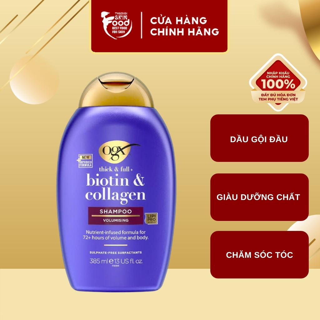 Dầu Gội Giàu Dưỡng Chất Chăm Sóc Tóc OGX Shampoo 385ml - Gội Tím