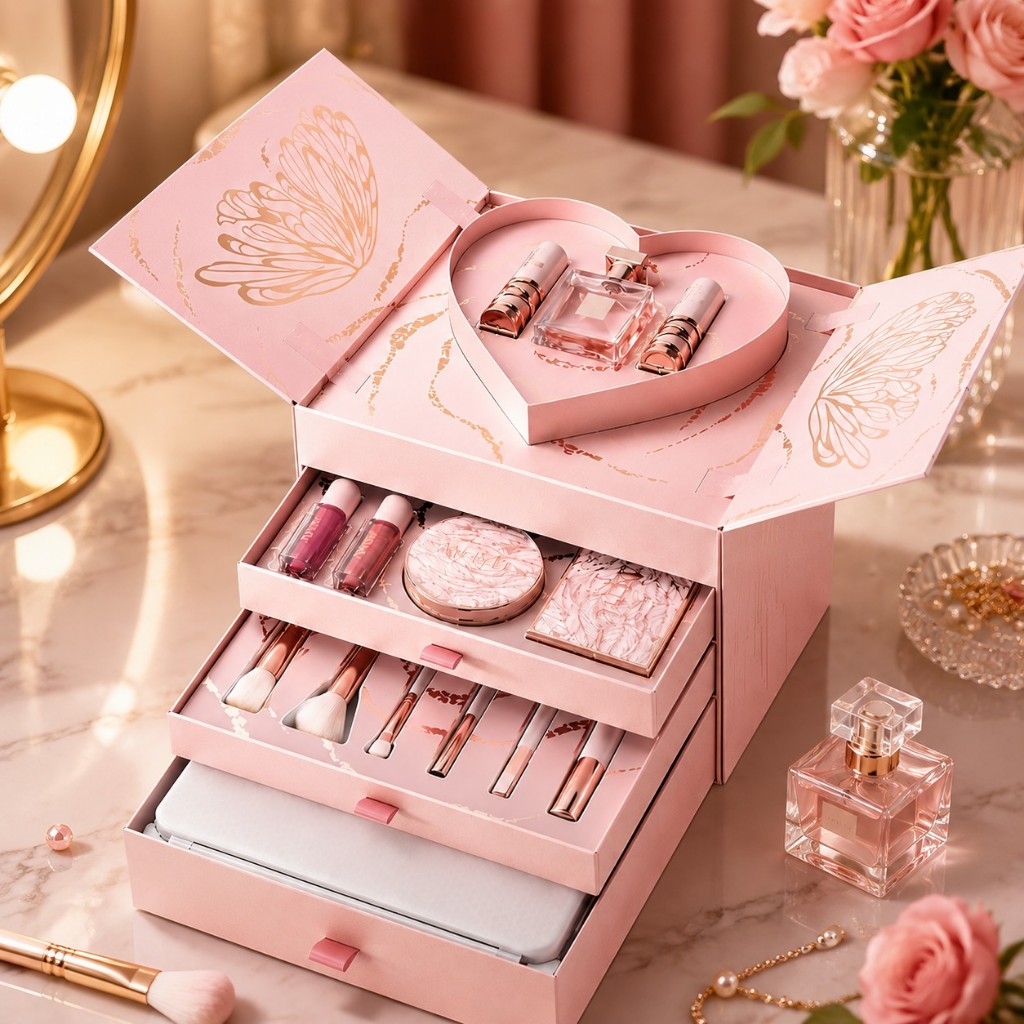 MEIYU Blossom Beauty Bộ Quà Tặng Trang Điểm 14 Món Hộp Mỹ Phẩm Cao Cấp Thiết Kế Bướm Bộ Makeup Đầy Đ