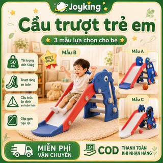 Cầu Trượt Cho Bé Gấp Gọn Trong Nhà - Đồ Chơi Vận Động Nhựa HDPE Cao Cấp Chống Trượt An Toàn Cho Bé Trai Bé Gái