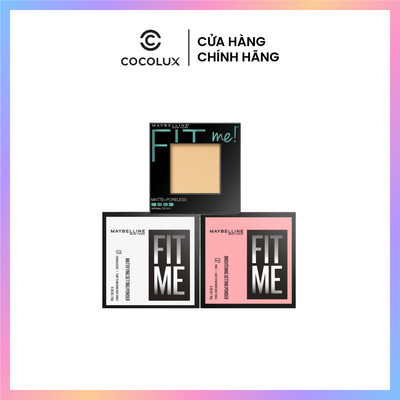 Phấn Phủ Mịn Lì Fit Me Maybelline 8.5g & Dạng Bột Maybelline Fit Me Brightening Setting Powder 10g