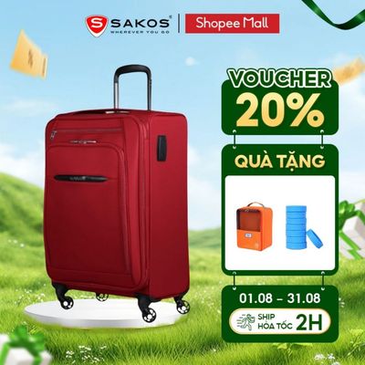 Vali Kéo Vải Du Lịch SAKOS VIVIAN 5 - Size S (20inch)/ Xách Tay (Cabin) - Khóa TSA - Chống Thấm, Trượt Nước