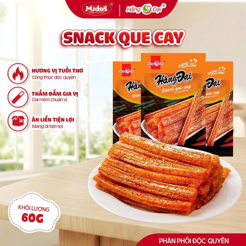 Combo 30 gói QUE CAY Hằng Đại - Cay Cay Tăm Cay Que Cay, Ăn Vặt Tuổi Thơ