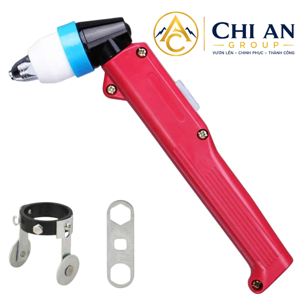 Tay Cắt Plasma P80 Cong Đỏ – Mỏ Cắt Plasma 80A Làm Mát Bằng Khí – P80 Cong Đỏ