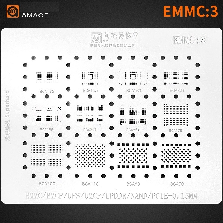 Vỉ BGA EMMC chuyên đổ chân ổ cứng IP và Android
