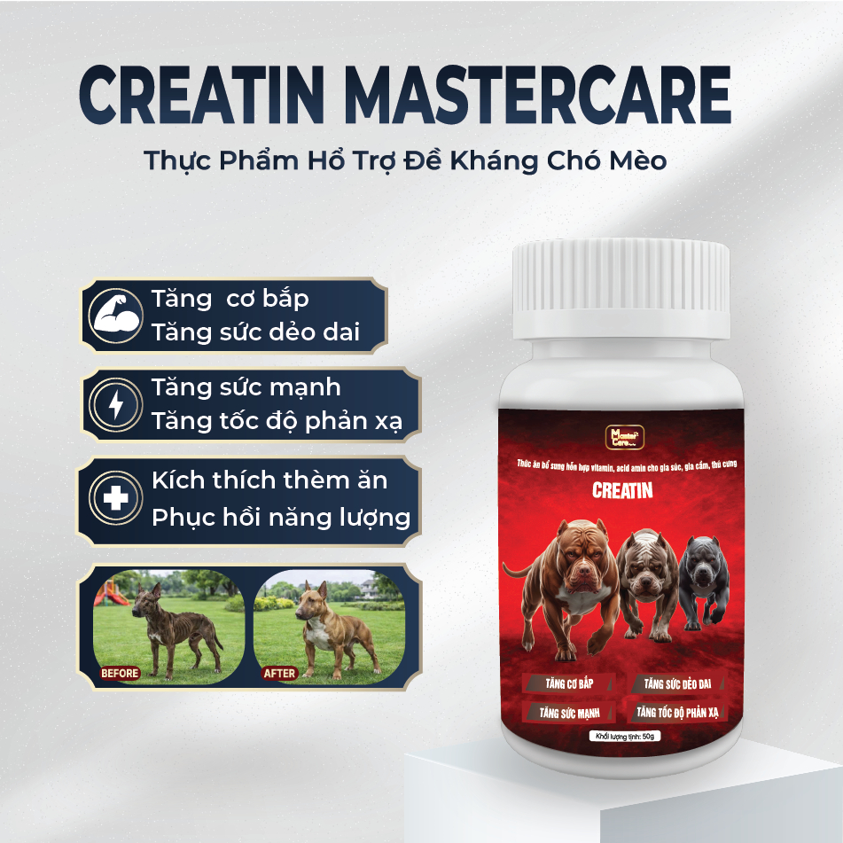 Creatin Hỗ Trợ Tăng Cơ Tăng Sức Đề Kháng Kích Thích Thèm Ăn MasterCare