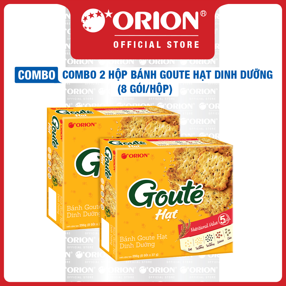 Combo 2 Hộp Bánh Goute Hạt dinh dưỡng (8 Gói/hộp)
