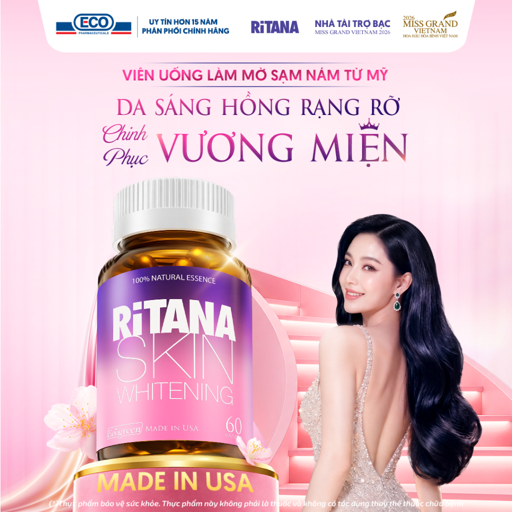 viên uống trắng da glutathione sáng mịn tự nhiên