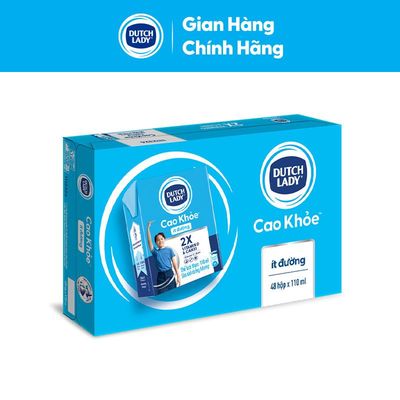 [KOL] Thùng 48 Hộp Sữa Dinh Dưỡng Dutch Lady Cao Khỏe Ít Đường 48x110ml